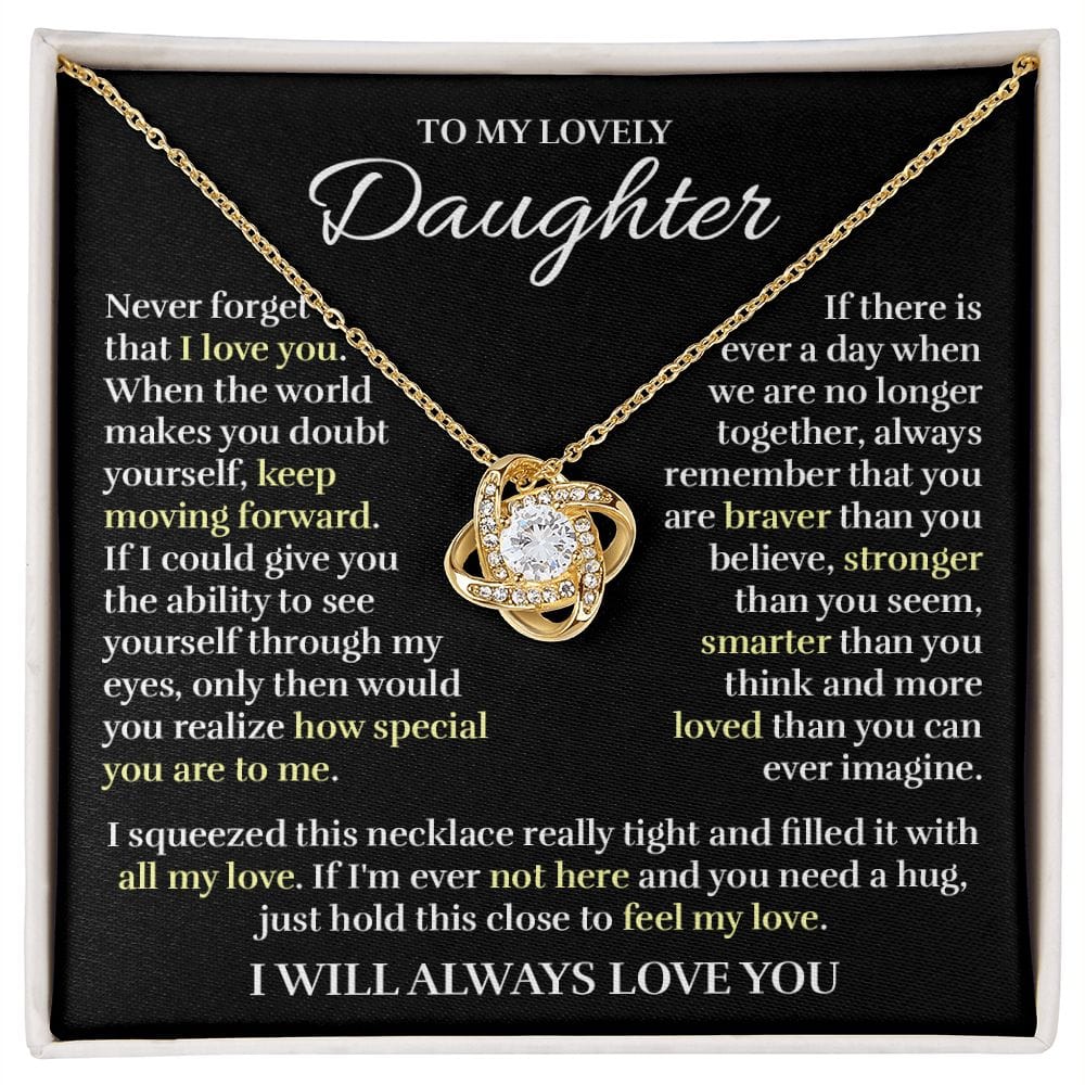 To My Daughter - All My Love - Love Knot Necklace
