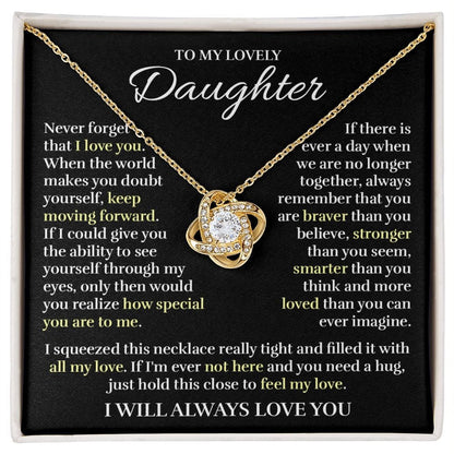 To My Daughter - All My Love - Love Knot Necklace