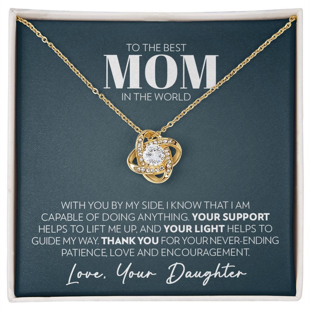 Mom (from Daughter) - Support - Love Knot Necklace