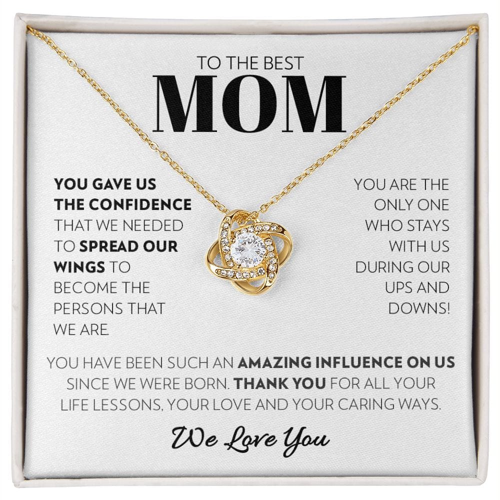Mom (From Children) - Spread Our Wings - Love Knot Necklace