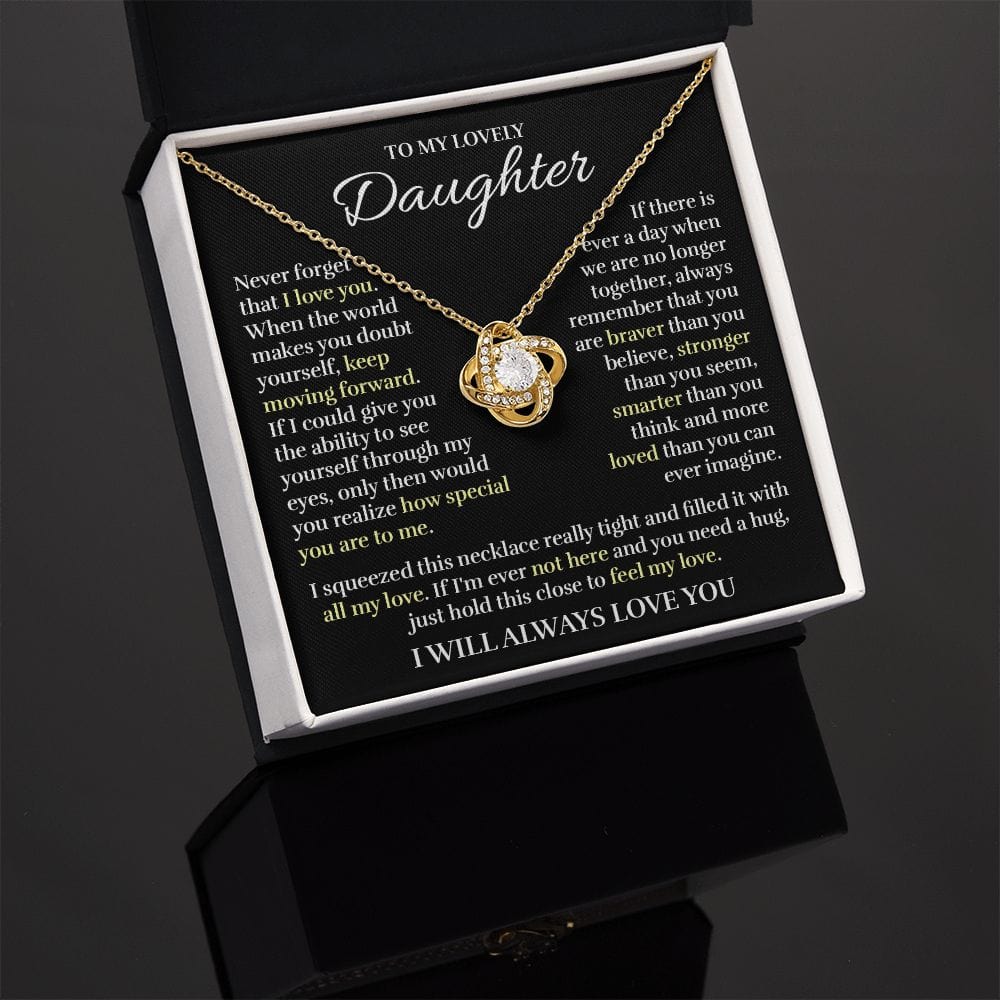 To My Daughter - All My Love - Love Knot Necklace