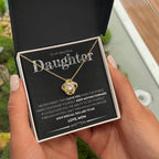 To My Beautiful Daughter (From Mom) - Keep Moving Forward - Love Knot Necklace