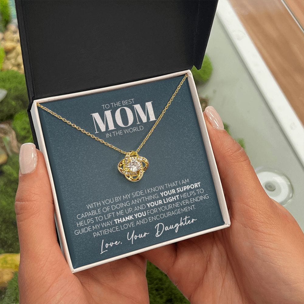 Mom (from Daughter) - Support - Love Knot Necklace