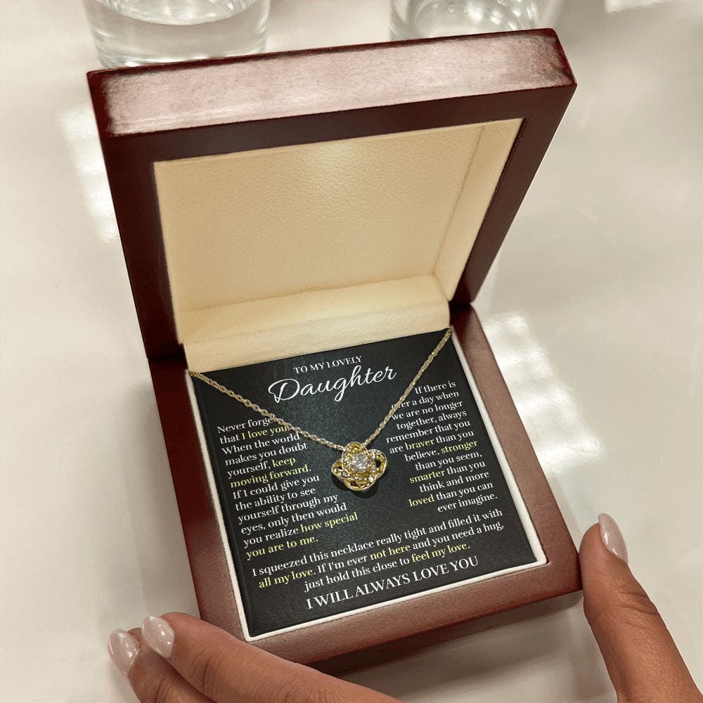 To My Daughter - All My Love - Love Knot Necklace