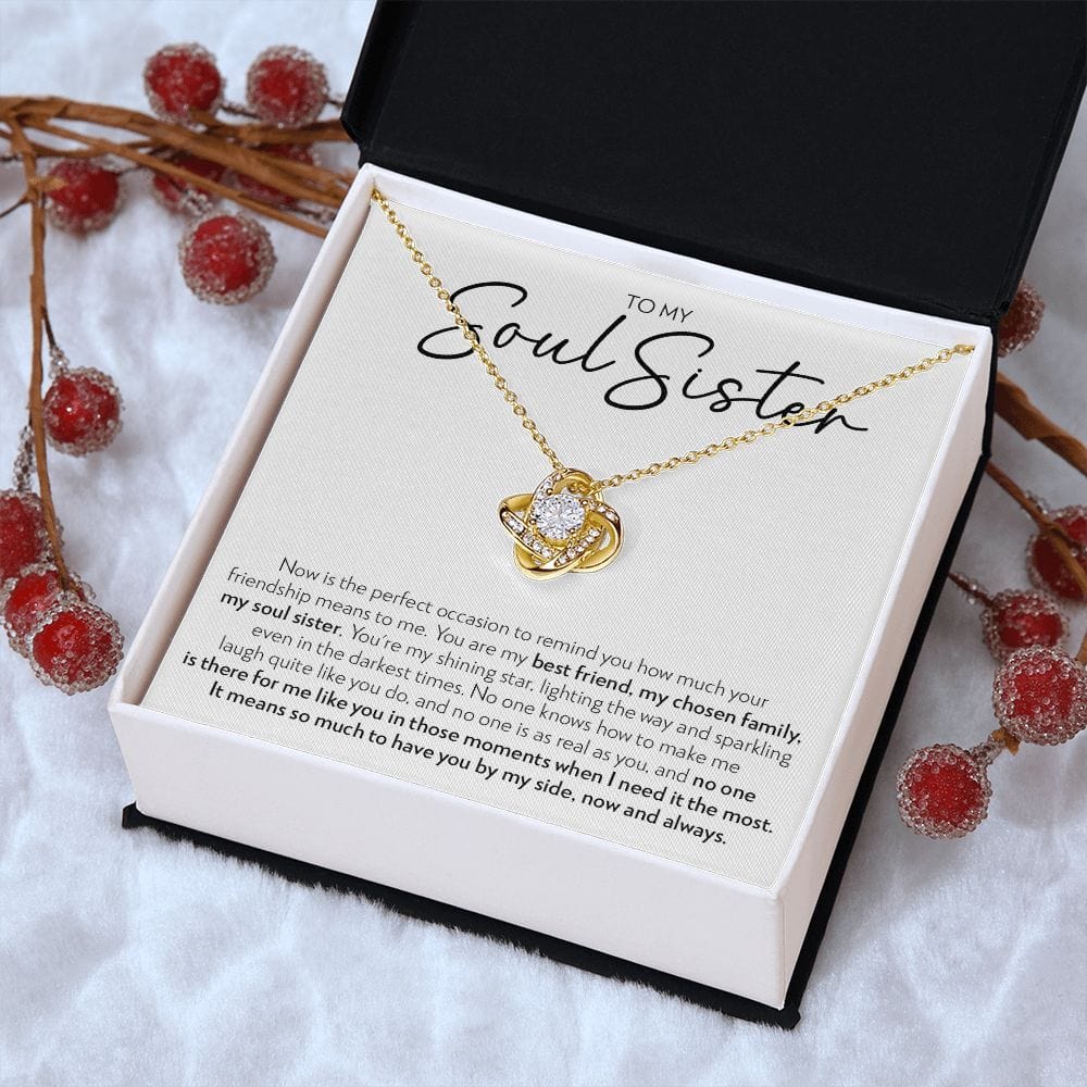 Soul Sister - No One Is Like You - Love Knot Necklace