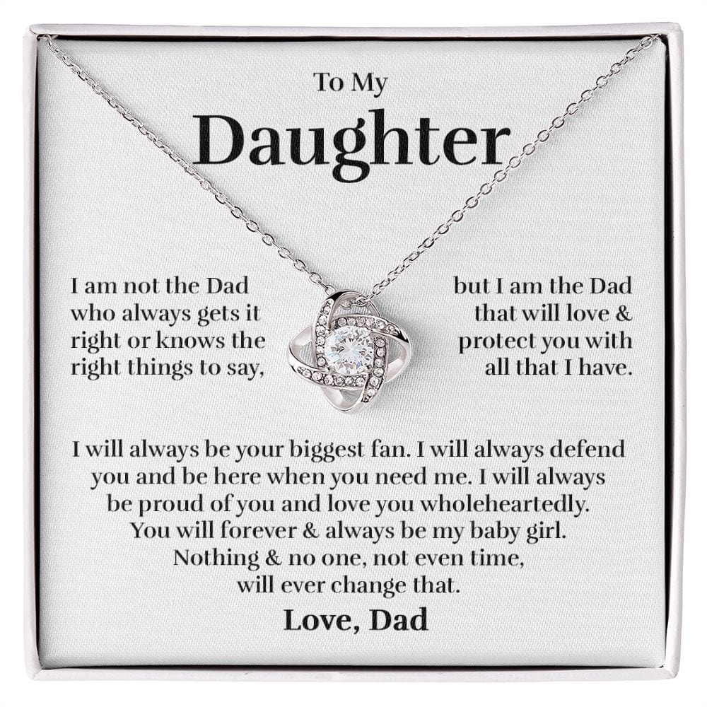 To My Daughter (from Dad) - With All That I Have - Love Knot Necklace