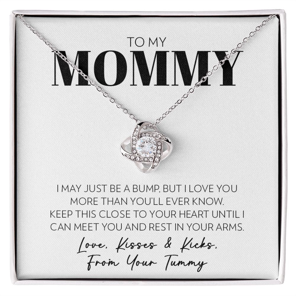 Mom (from Tummy) - Until I Can Meet You - Love Knot Necklace