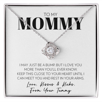 Mom (from Tummy) - Until I Can Meet You - Love Knot Necklace