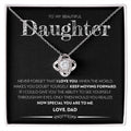 To My Beautiful Daughter (From Dad) - Keep Moving Forward - Love Knot Necklace