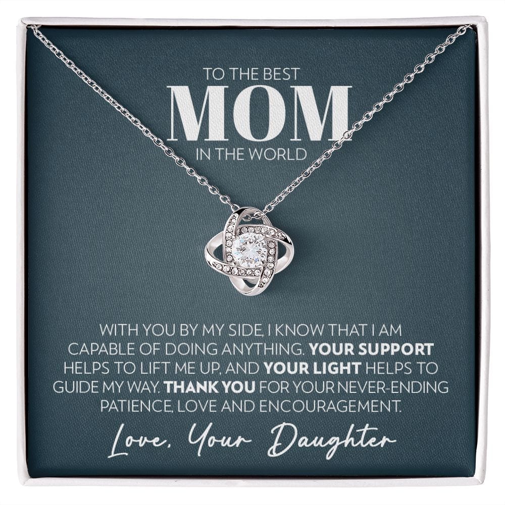 Mom (from Daughter) - Support - Love Knot Necklace