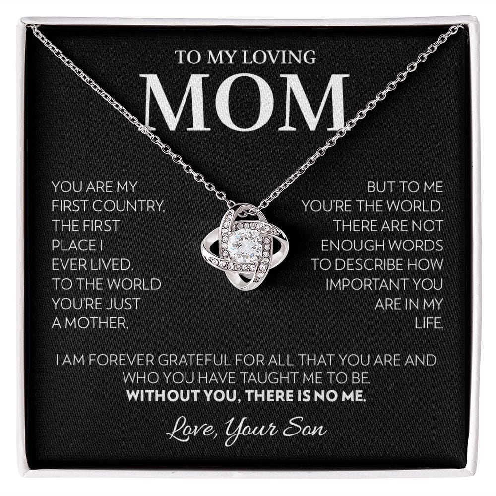 Mom (from Son) - First Country - Love Knot Necklace
