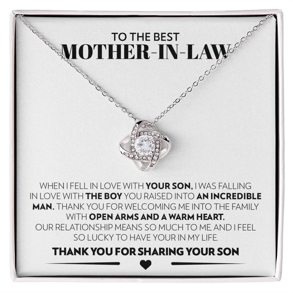 To The Best Mother-In-Law - So Lucky - Love Knot Necklace