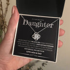 To Our Beautiful Daughter (From Mom and Dad) - Keep Moving Forward - Love Knot Necklace