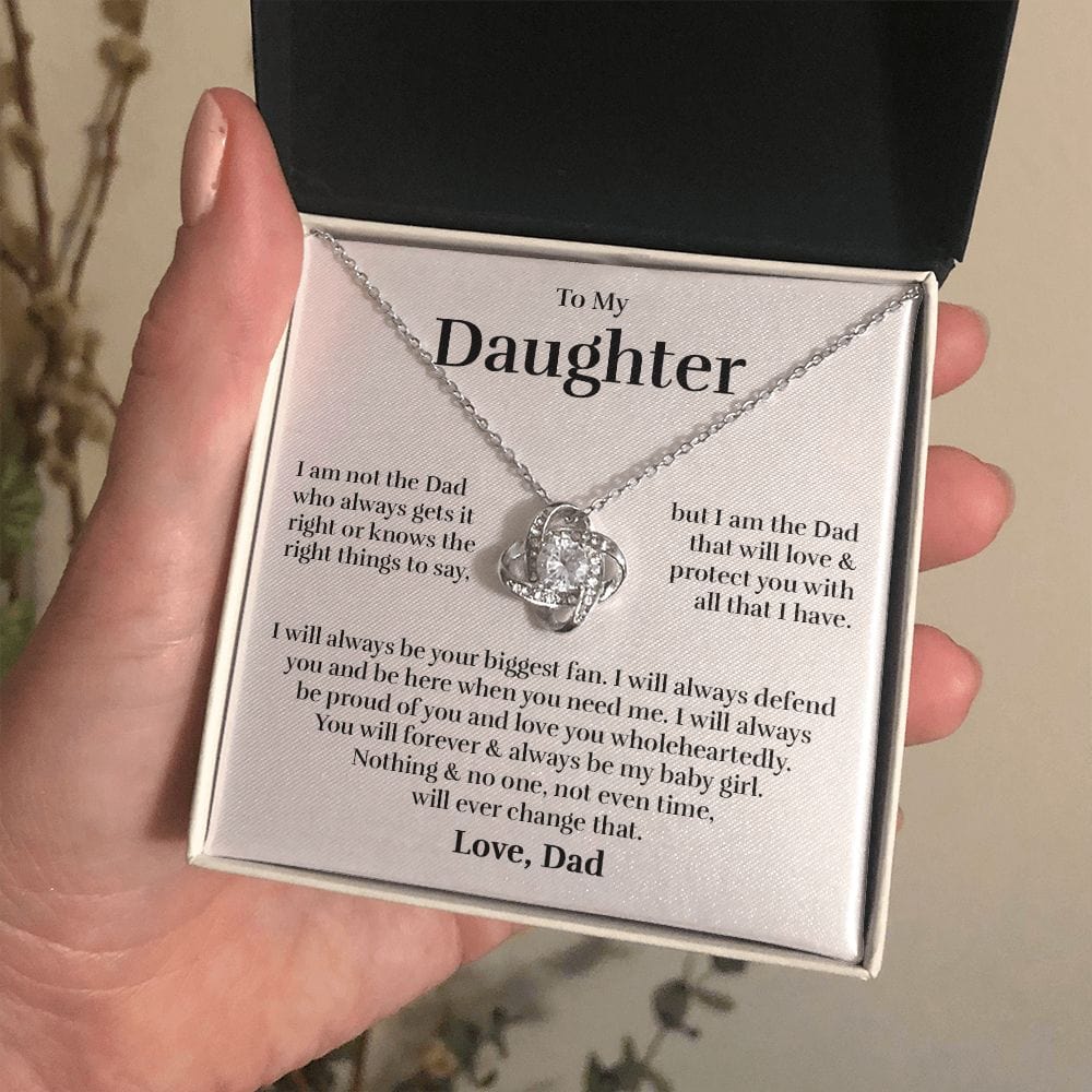 To My Daughter (from Dad) - With All That I Have - Love Knot Necklace