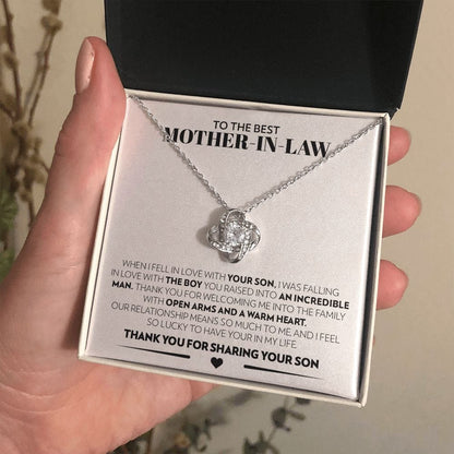 To The Best Mother-In-Law - So Lucky - Love Knot Necklace