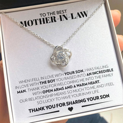 To The Best Mother-In-Law - So Lucky - Love Knot Necklace