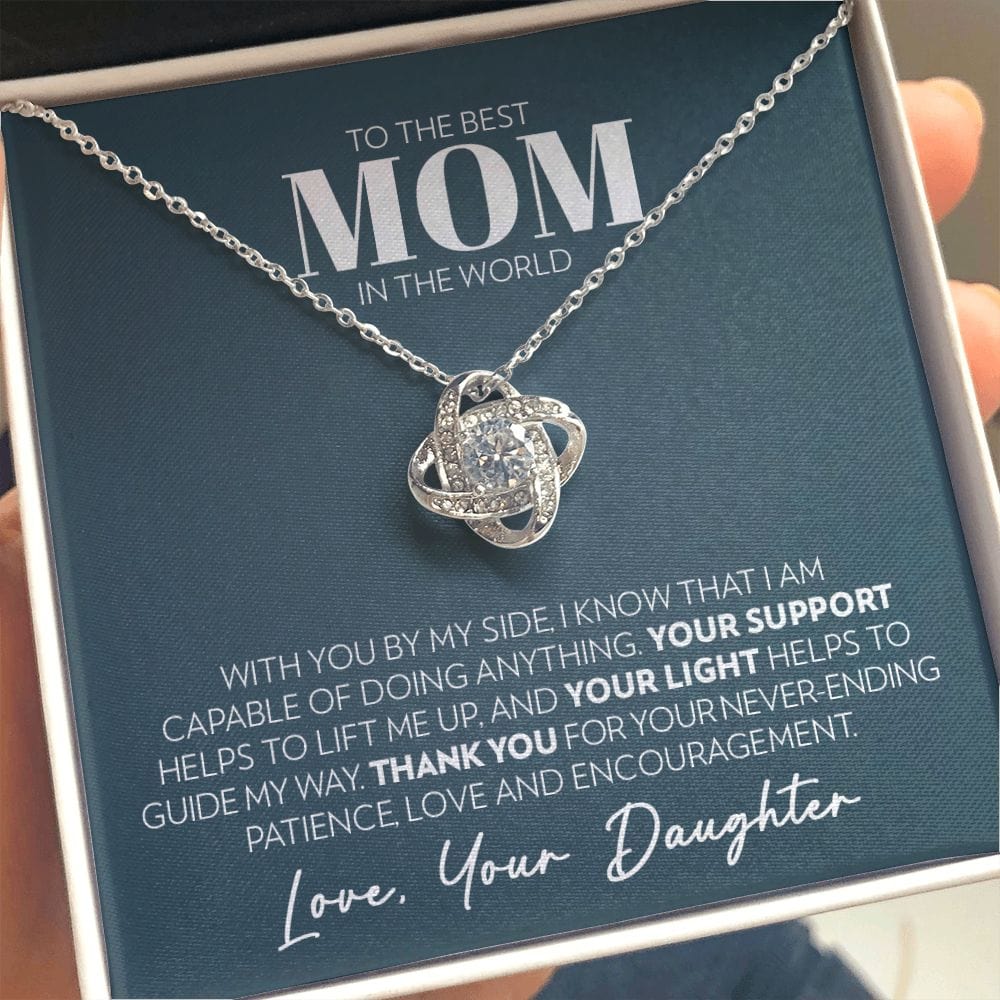 Mom (from Daughter) - Support - Love Knot Necklace
