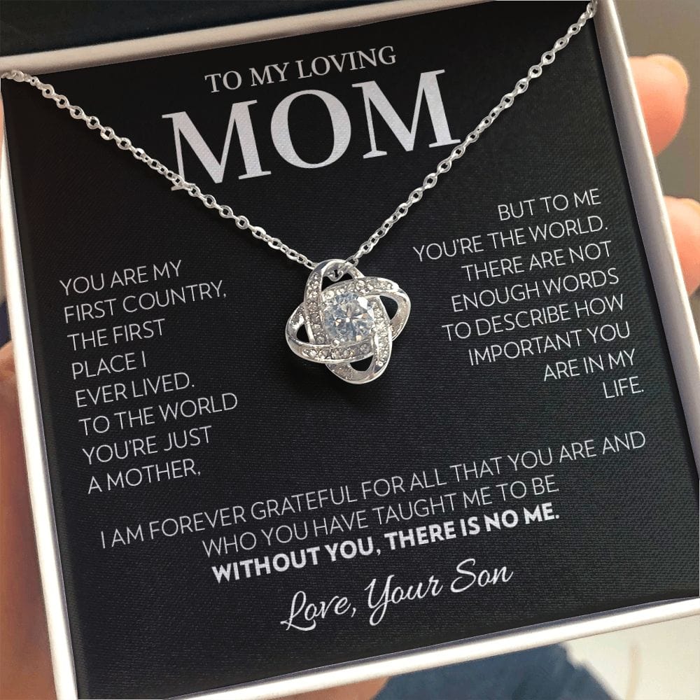 Mom (from Son) - First Country - Love Knot Necklace