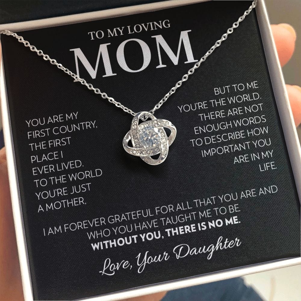 Mom (from Daughter) - First Country - Love Knot Necklace