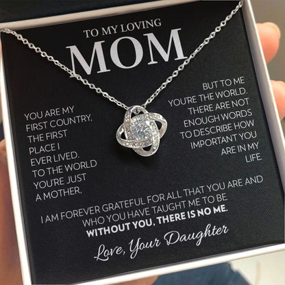 Mom (from Daughter) - First Country - Love Knot Necklace