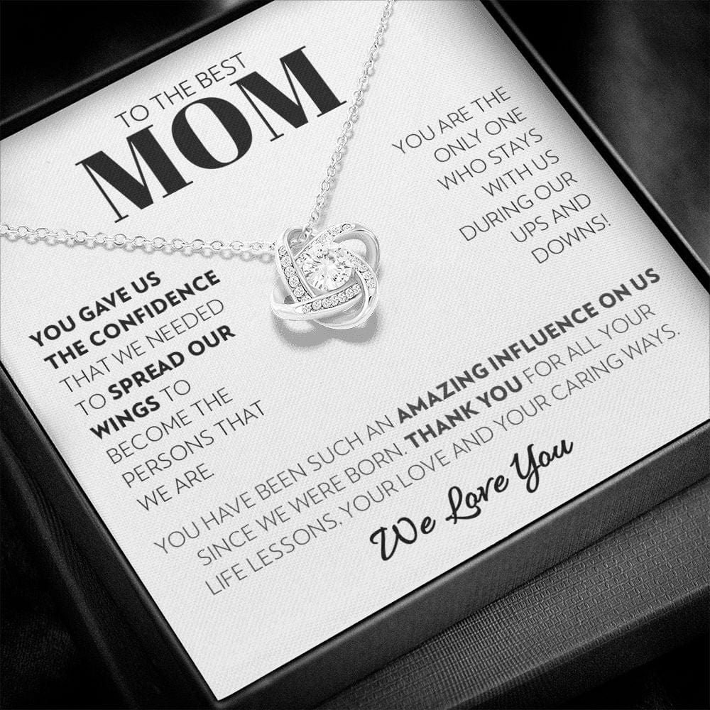 Mom (From Children) - Spread Our Wings - Love Knot Necklace