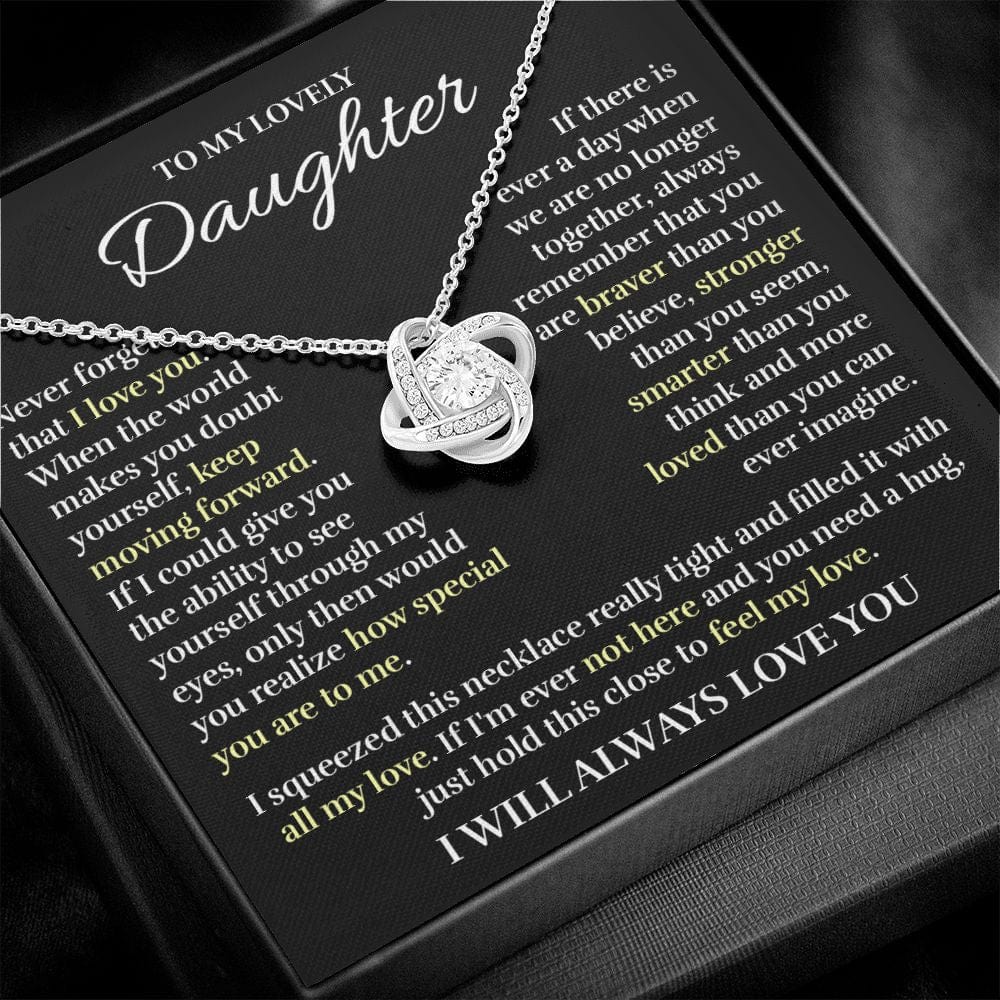 To My Daughter - All My Love - Love Knot Necklace
