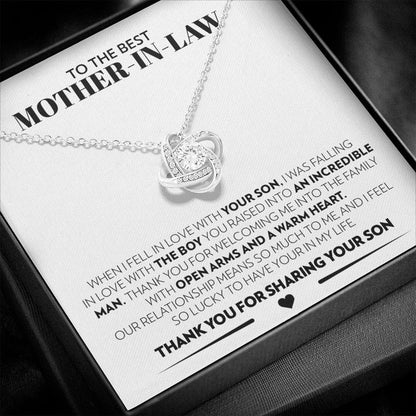 To The Best Mother-In-Law - So Lucky - Love Knot Necklace