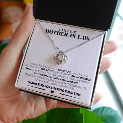 To The Best Mother-In-Law - So Lucky - Love Knot Necklace