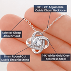 To My Beautiful Daughter (From Mom) - Keep Moving Forward - Love Knot Necklace