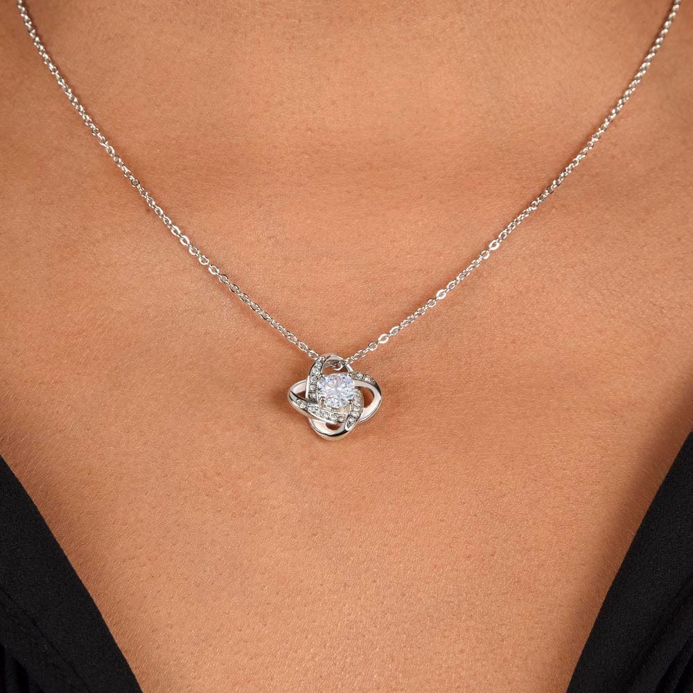 To My Daughter (From Mom) - Proud Old Lioness - Love Knot Necklace