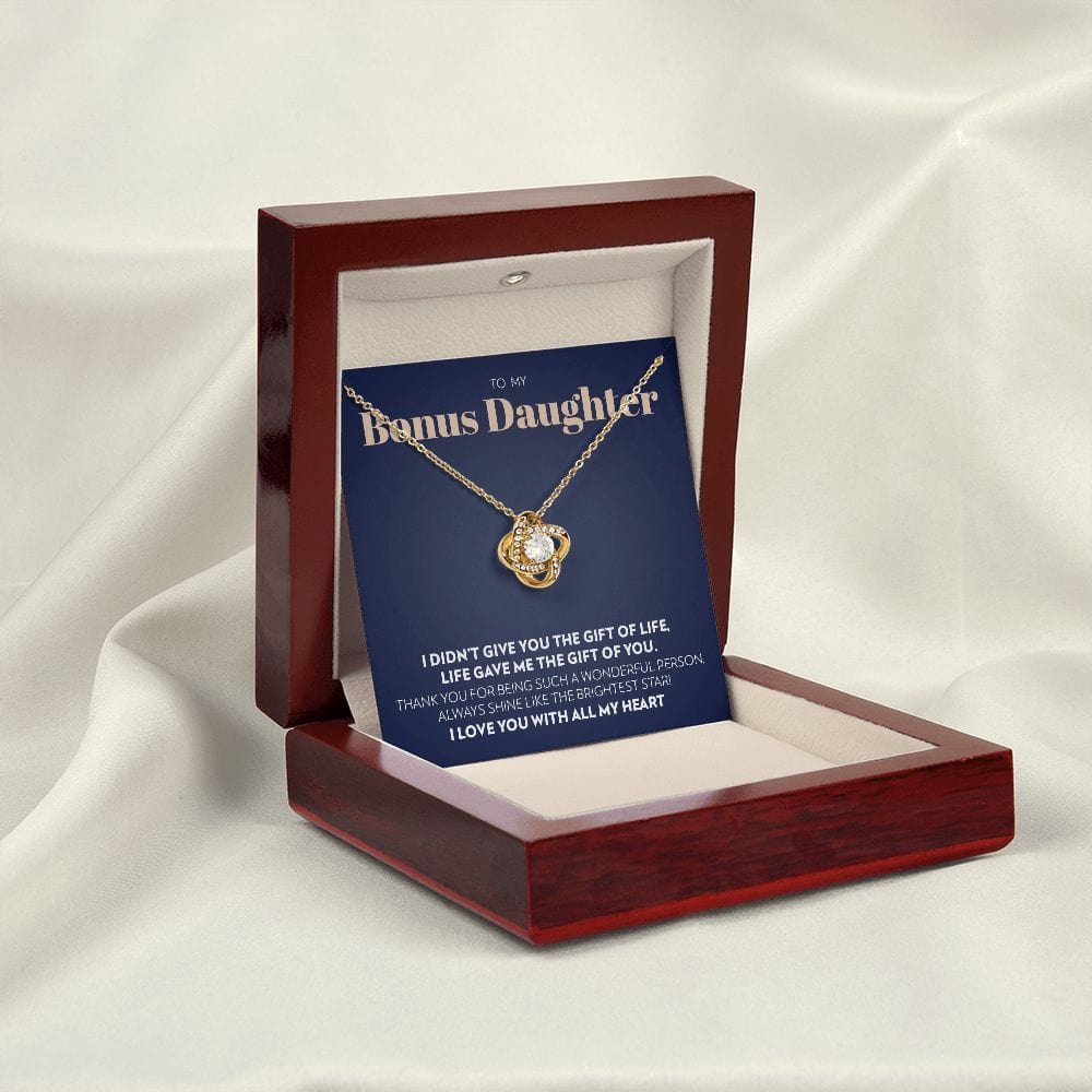 To My Bonus Daughter - Gift of You - Love Knot Necklace