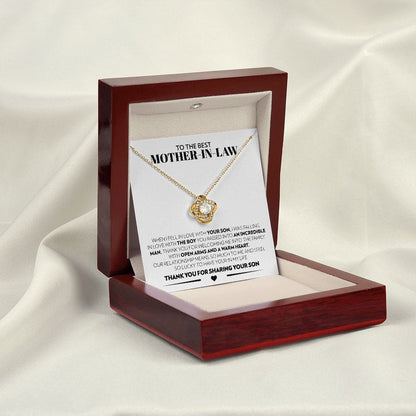To The Best Mother-In-Law - So Lucky - Love Knot Necklace