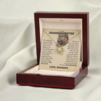 To My Granddaughter (From Grandpa) - This Old Lion - Love Knot Necklace