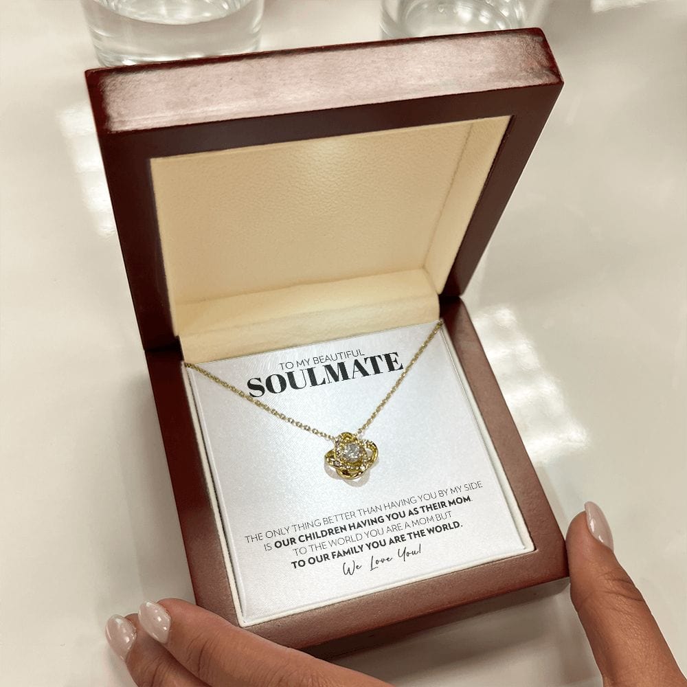 To My Soulmate - Only Thing Better - Love Knot Necklace