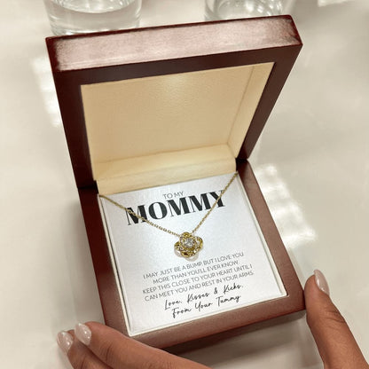 Mom (from Tummy) - Until I Can Meet You - Love Knot Necklace