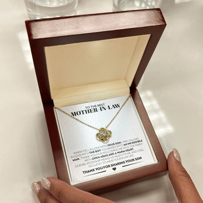 To The Best Mother-In-Law - So Lucky - Love Knot Necklace
