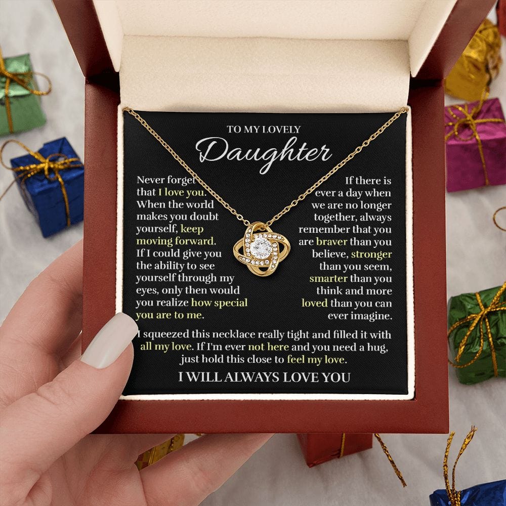 To My Daughter - All My Love - Love Knot Necklace