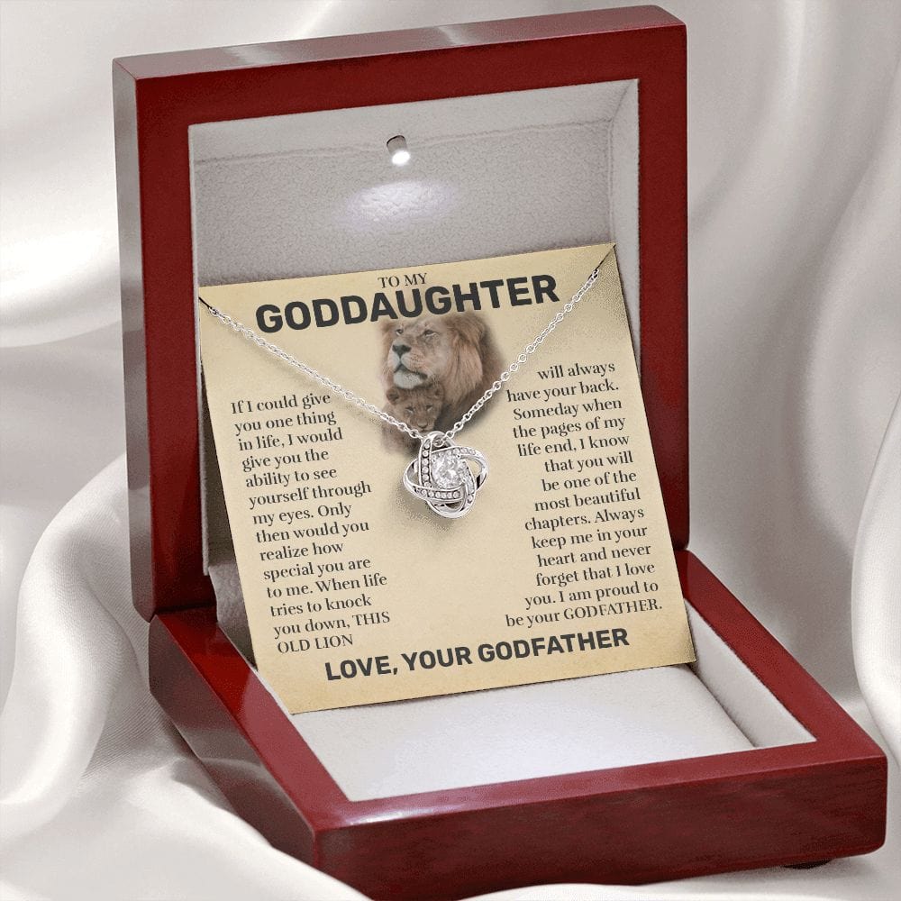 To My Goddaughter (From Godfather) - This Old Lion Love Knot Necklace