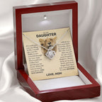 To My Daughter (From Mom) - This Old Lioness - Love Knot Necklace