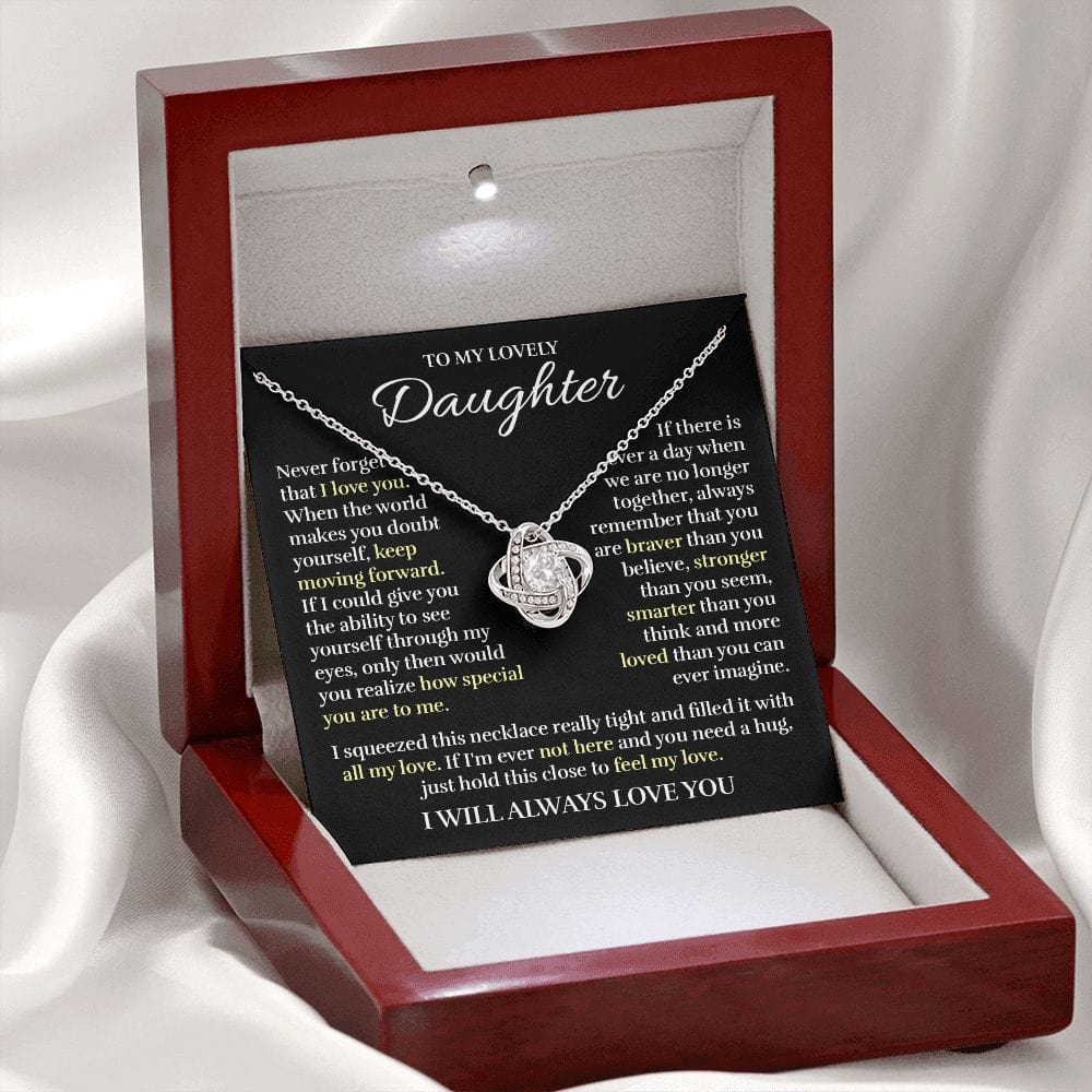To My Daughter - All My Love - Love Knot Necklace