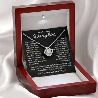 To My Daughter - All My Love - Love Knot Necklace