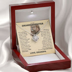 To My Granddaughter (From Grandpa) - This Old Lion - Love Knot Necklace