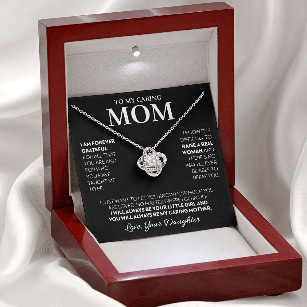 Mom (from Daughter) - Always - Love Knot Necklace