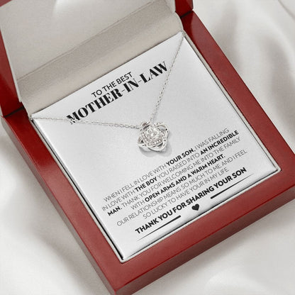 To The Best Mother-In-Law - So Lucky - Love Knot Necklace