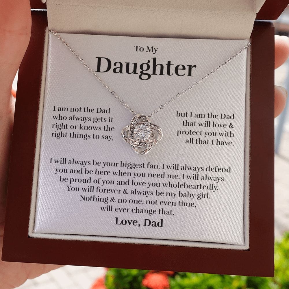 To My Daughter (from Dad) - With All That I Have - Love Knot Necklace