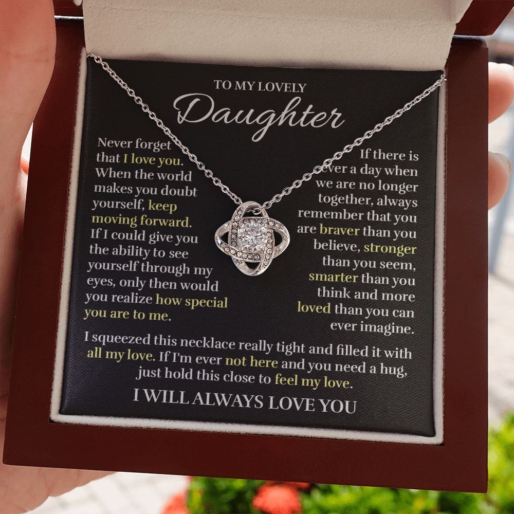 To My Daughter - All My Love - Love Knot Necklace