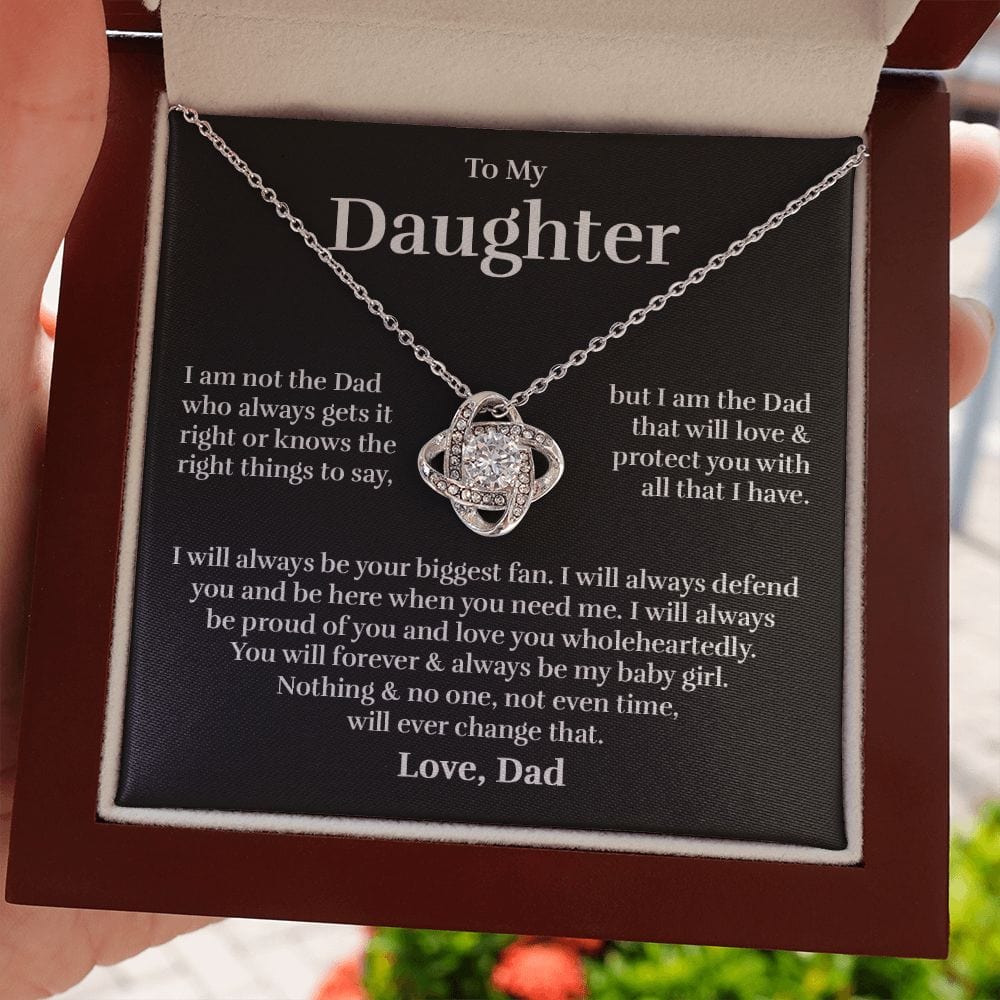 To My Daughter (from Dad) - With All That I Have - Love Knot Necklace