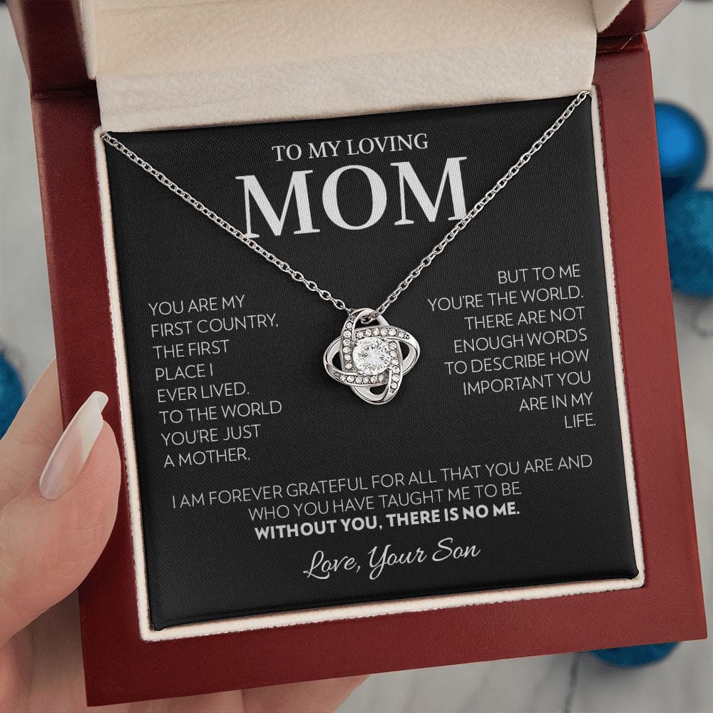 Mom (from Son) - First Country - Love Knot Necklace