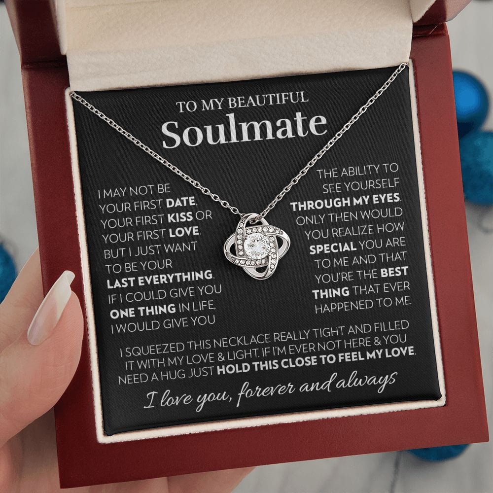 To My Soulmate - Feel My Love - Love Knot Necklace