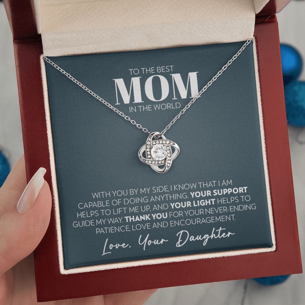 Mom (from Daughter) - Support - Love Knot Necklace
